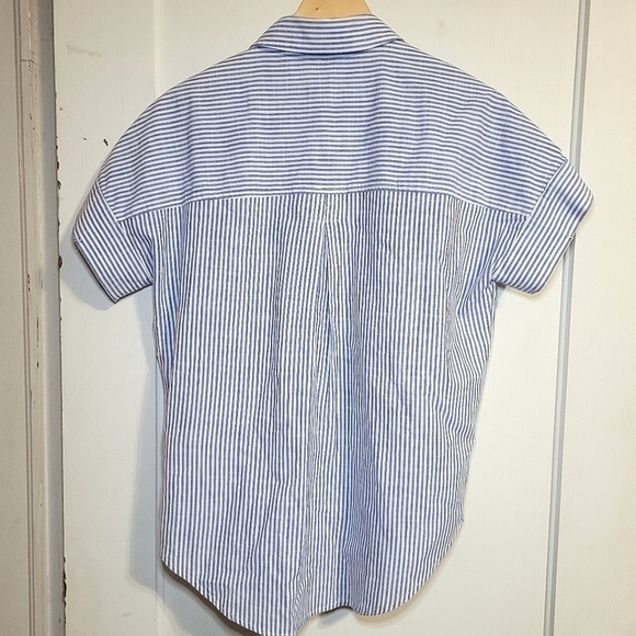 Daily Ritual Button Down Cotton  Striped Shirt Small - Picture 4 of 7